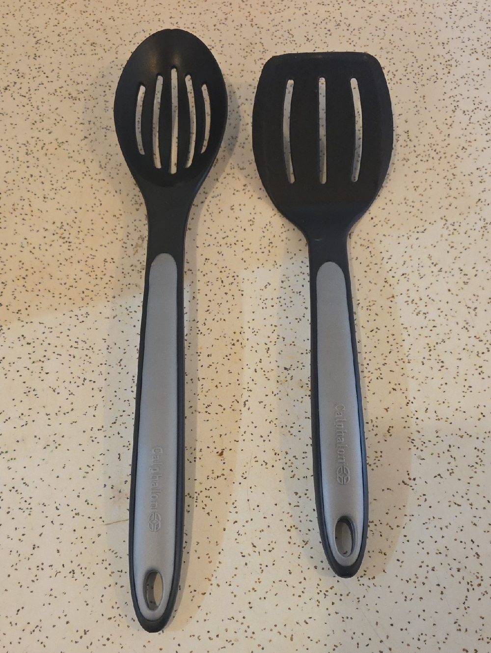 Calphalon Black Nylon Slotted Spatula And Slotted Spoon Set